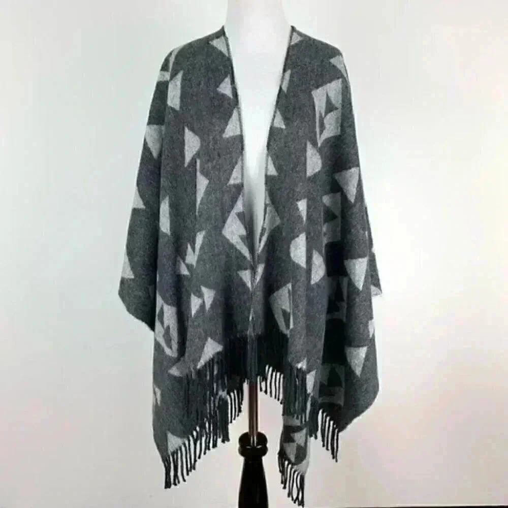 Cristina chiti aztec blanket shawl made in Italy